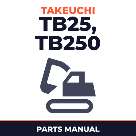 TAKEUCHI Excavator Parts Catalog Manual TB25 TB250