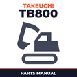 TAKEUCHI Excavator Parts Catalog Manual TB800