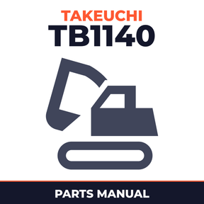 Takeuchi TB1140 Compact Excavator Illustrated Master Parts List Manual ! (S/N 51420001 and up)