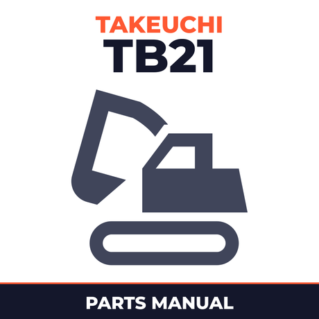 Takeuchi TB21 Compact Excavator Parts Manual