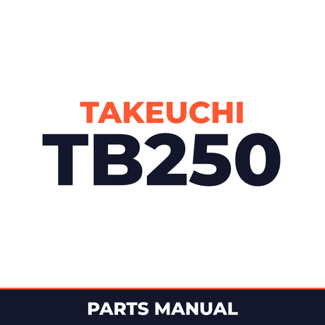 Takeuchi TB250 parts book and operators manual