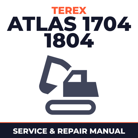 Terex Atlas 1704 1804 Excavator Complete Workshop Service Repair Manual