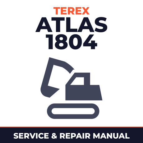 Terex Atlas 1804 Excavator Workshop Service Repair Manual