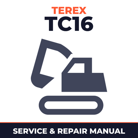 Terex TC16 Excavator Workshop Repair Service Manual