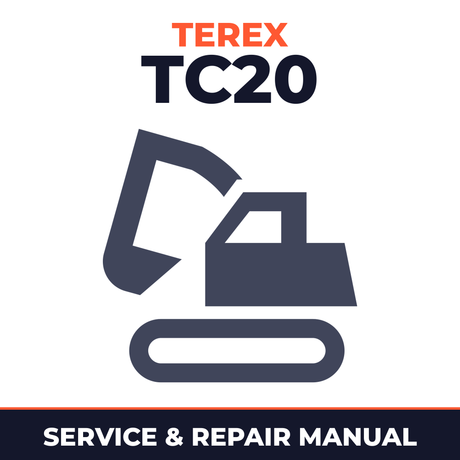Terex TC20 Excavator Workshop Service Manual for Repair