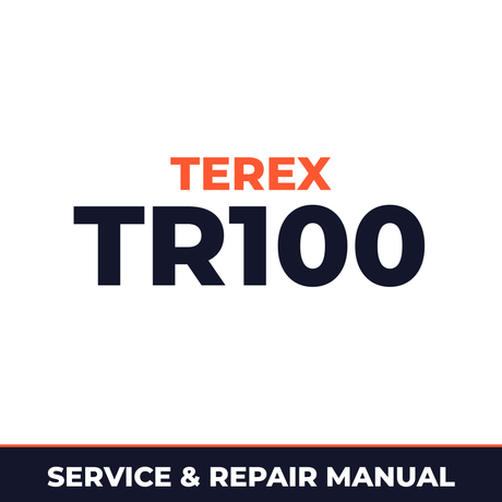Terex TR100 Tier2 Mining Truck Service Repair Shop Manual