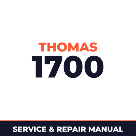 Thomas 1700 loader Workshop Service Manual for Repair