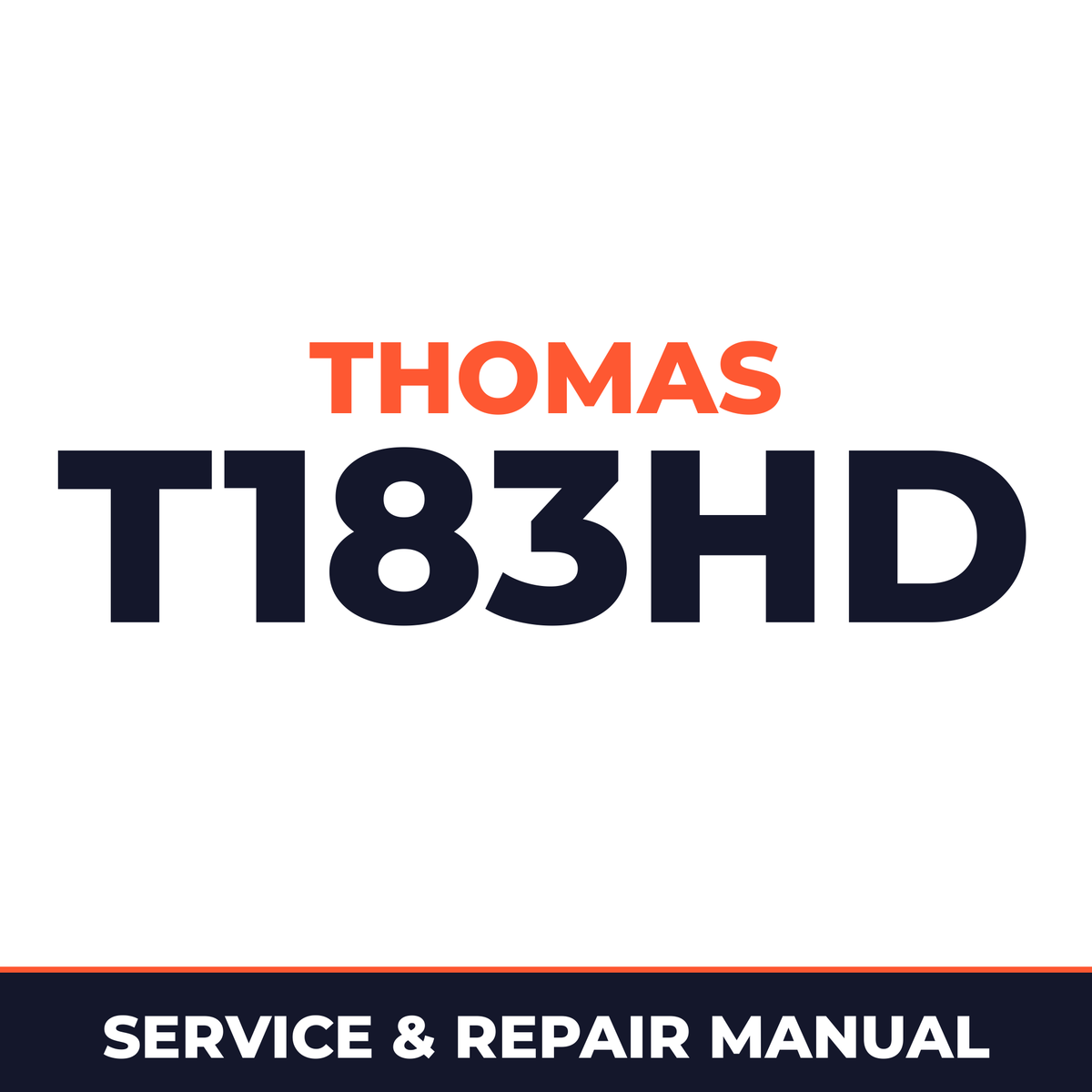 Thomas T183HD Loader Workshop Repair Service Manual