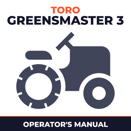Toro greensmaster 3 Riding Mower Operator's Manual
