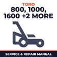 Toro Greensmaster 800 1000 1600 2000 2600 Walk-Behind Mower Service & Repair Manual