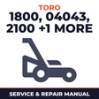 Toro Greensmaster eFlex 1800 ( 04043) 2100 04042) Walk-Behind Mower Service & Repair Manual