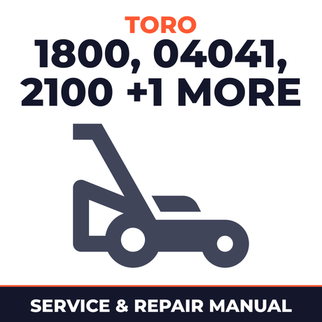Toro Greensmaster Flex 1800 ( 04041) & 2100 04040) Walk-Behind Mower Service & Repair Manual