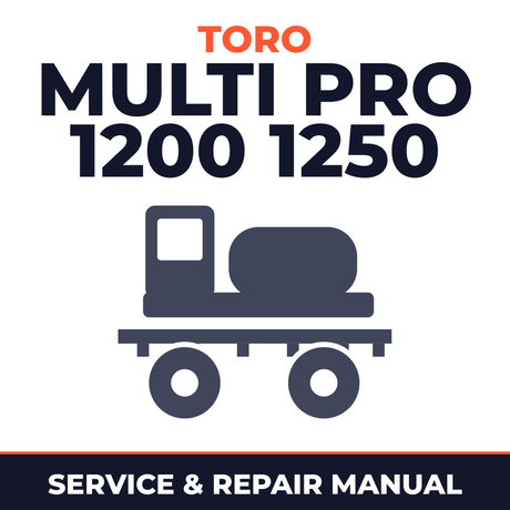 Toro Multi Pro 1200 1250 Sprayer Service & Repair Manual
