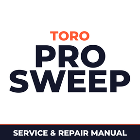 Toro Pro Sweep Machine Service & Repair Manual