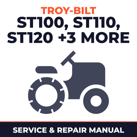 Troy Bilt Bolens ST100 ST110 ST120 ST125 ST140 ST180 Lawn Tractor Service & Repair Manual