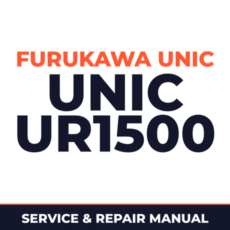 UNIC UR1500 Hydraulic CRANE Workshop Service Manual