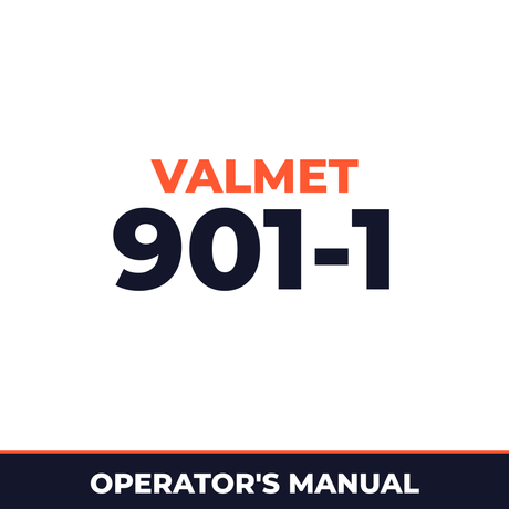 Valmet 901-1 instructions Machine Operator's Manual