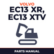 Volvo EC13 XR, EC13 XTV Compact Excavator Service Parts Catalogue Manual INSTANT SN: 40151 and up