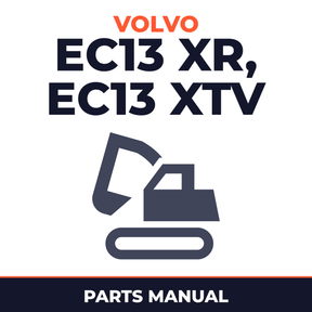 Volvo EC13 XR, EC13 XTV Compact Excavator Service Parts Catalogue Manual INSTANT SN: 40151 and up