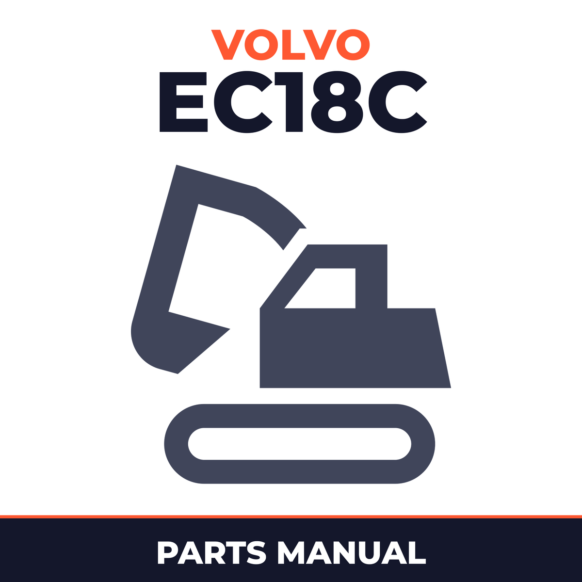 Volvo EC18C Compact Excavator Service Parts Catalogue Manual INSTANT SN: 1839 and up