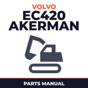 Volvo EC420 AKERMAN Excavator Service Parts Catalogue Manual INSTANT SN: 1357-1550
