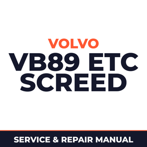 VOLVO VB89 ETC SCREED Service and Repair Manual