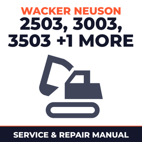 Wacker Neuson 2503, 3003, 3503, 3703 Compact Excavators OEM Service & Repair Manual