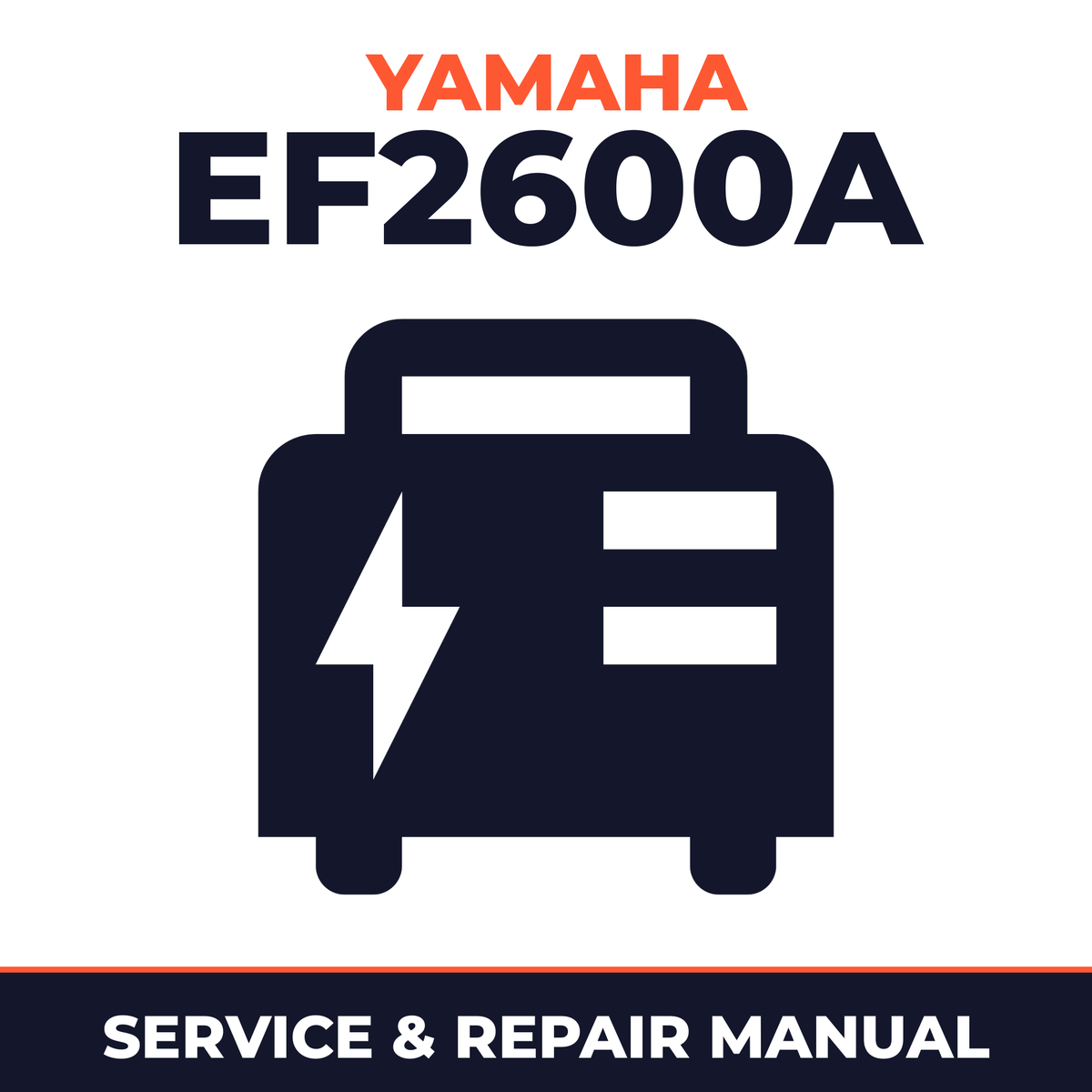 Yamaha EF2600A Service and Repair Manual - power equipment workshop manual cover
