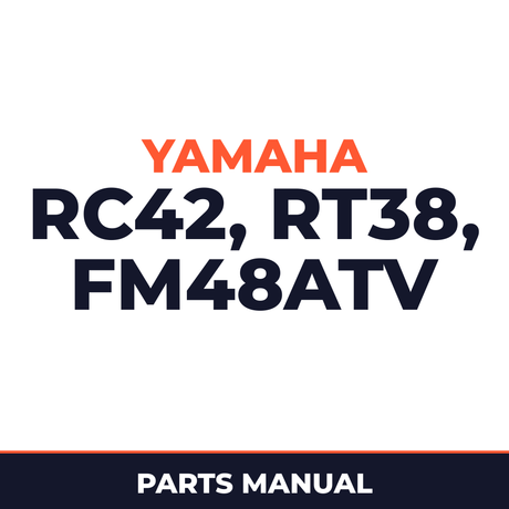 Yamaha RC42 RT38 FM48 ATV Replacement Attachment Parts Manual