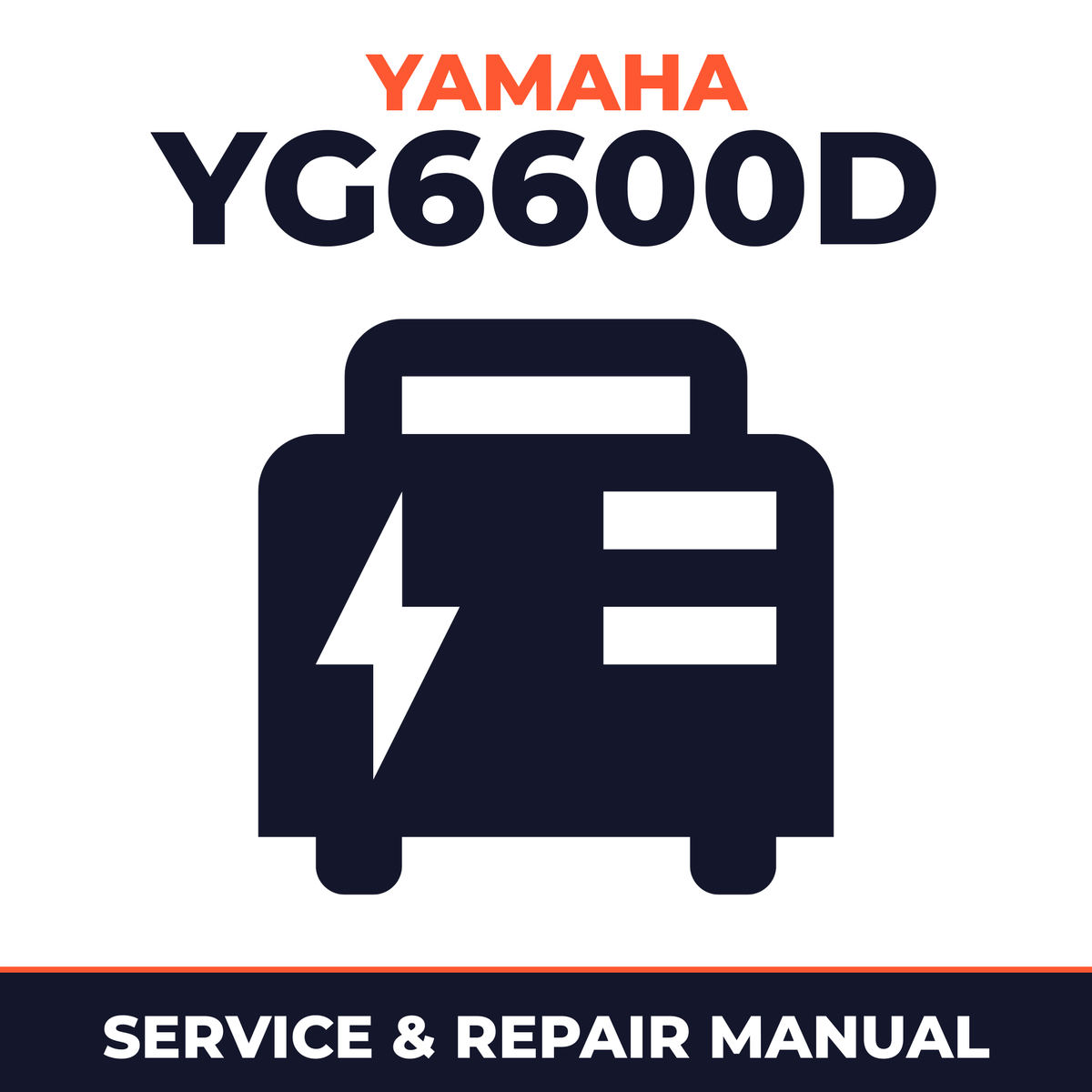 Yamaha YG6600D Service and Repair Manual - power equipment workshop manual cover