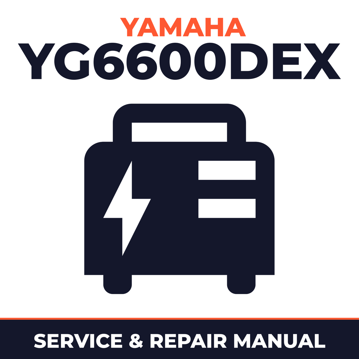 Yamaha YG6600DEX Service and Repair Manual - power equipment workshop manual cover