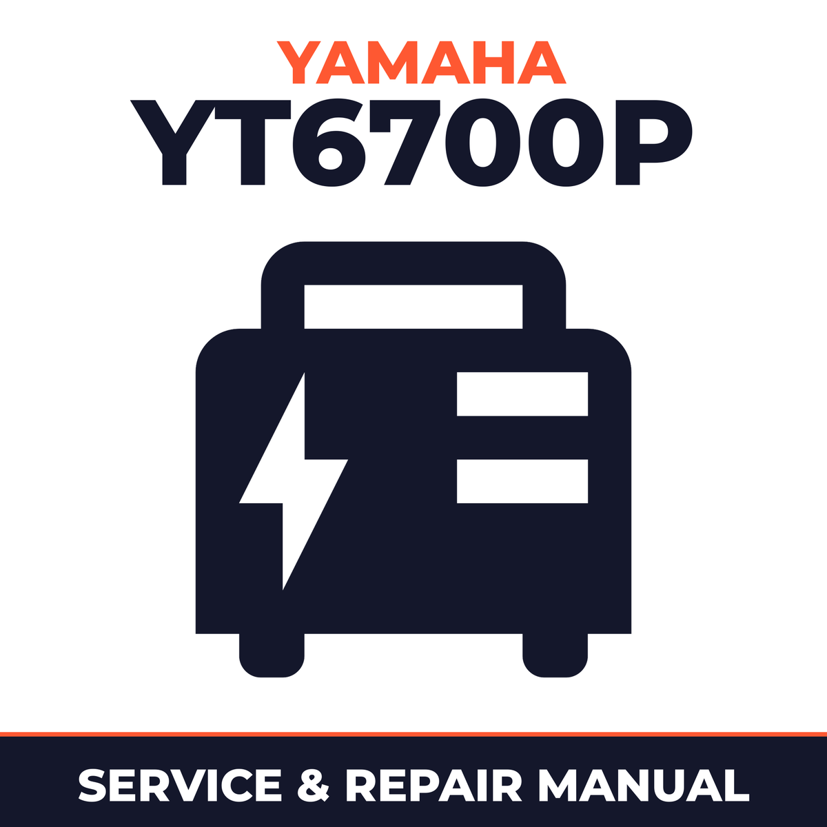 Yamaha YT6700P Service and Repair Manual - power equipment workshop manual cover