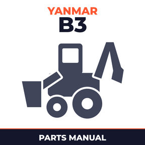 Yanmar Crawler Backhoe B3 Parts Catalog Manual
