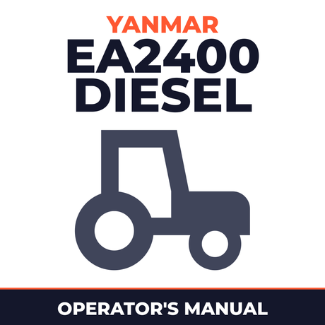 Yanmar EA2400 Diesel Tractor Operator's Manual