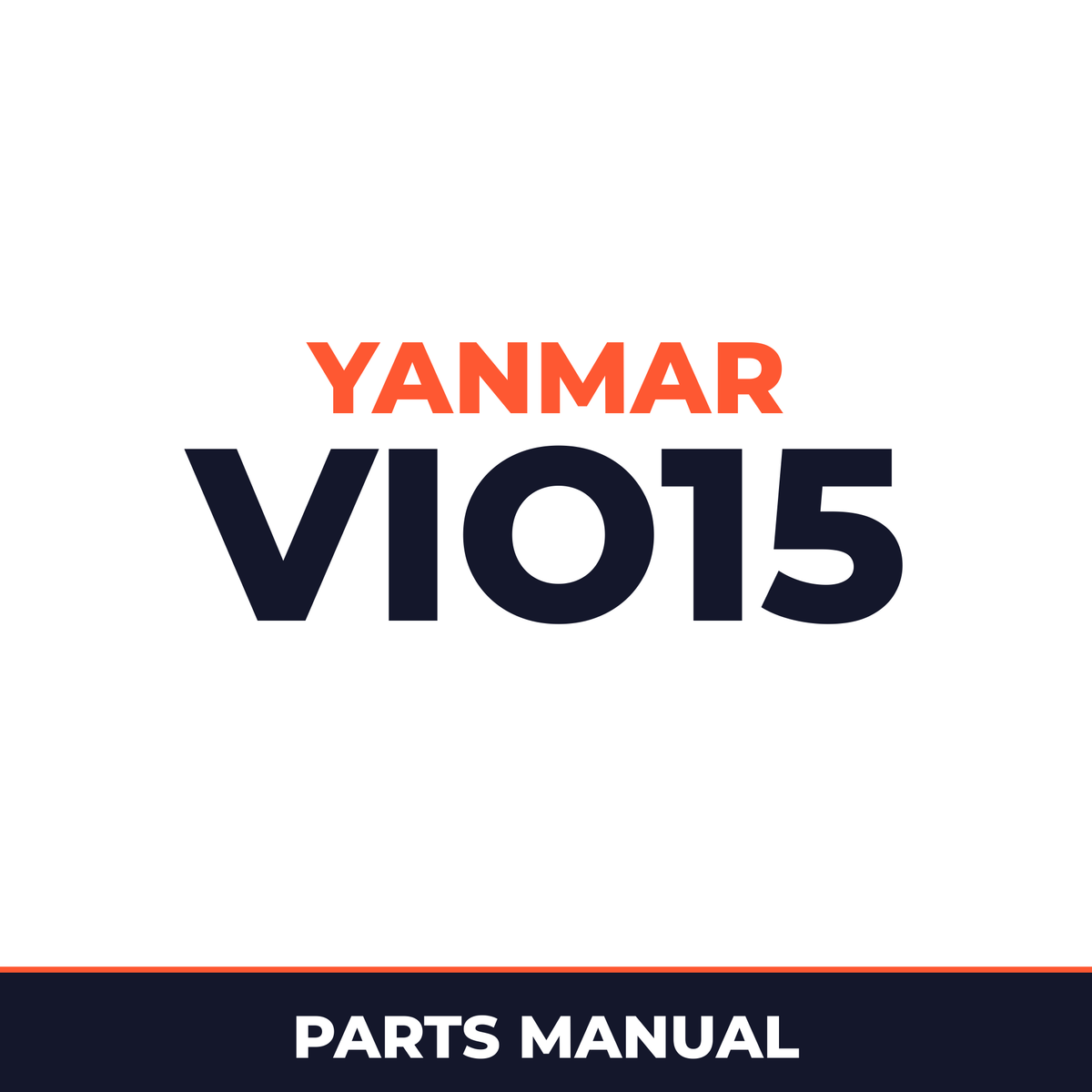 Yanmar Vio15 Crawler back-hoe Parts Catalogue