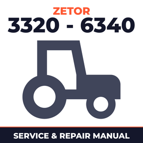 Zetor 3320 - 6340 Tractors Service & Repair Manual