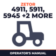 Zetor 4911 & 5911 5945 6911 6945 Tractor Operator's Manual