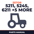 Zetor 5211/5245/6211/6245/7211/7245/7711/7745 Tractor Parts Manual