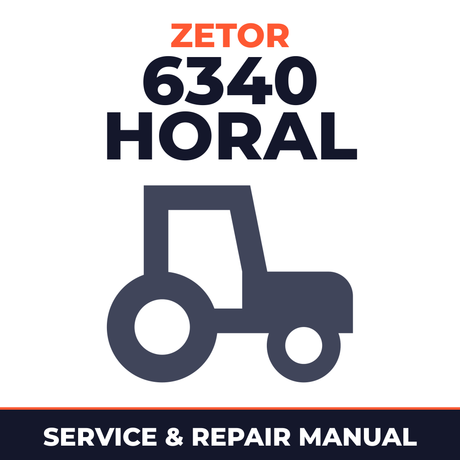 Zetor 6340 Horal Tractor Service & Repair Manual