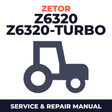 Zetor Z6320 Z6320-turbo tractor Service & Repair Manual