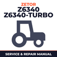 Zetor Z6340 Z6340-turbo tractor Service & Repair Manual